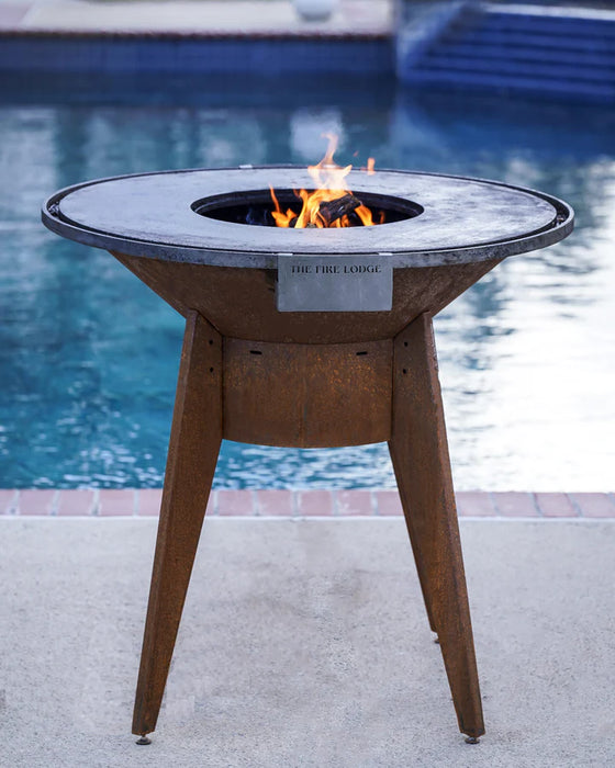 The Outdoor Plus Mojave Wood Burning Grill, Round Wood Burning Grill, Table Top Grill