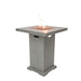 Elementi Montreal Fire pit table with flames on a white background