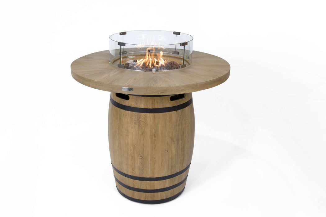 Elementi Lafite Barrel Bar Height Fire Table