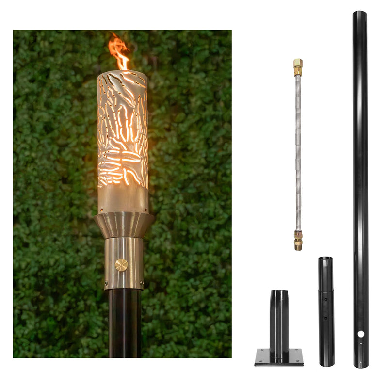 The Outdoor Plus Tiki Torch & Post Kit - Tropical (OPT-TPK13)