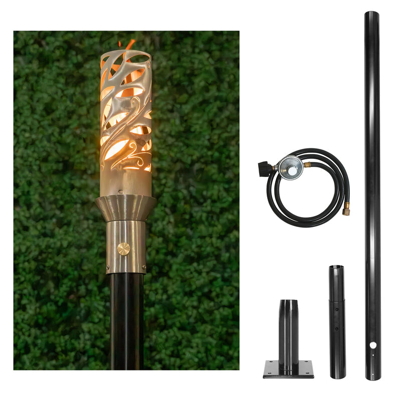 The Outdoor Plus Tiki Torch & Post Kit - Havana (OPT-TPK15)