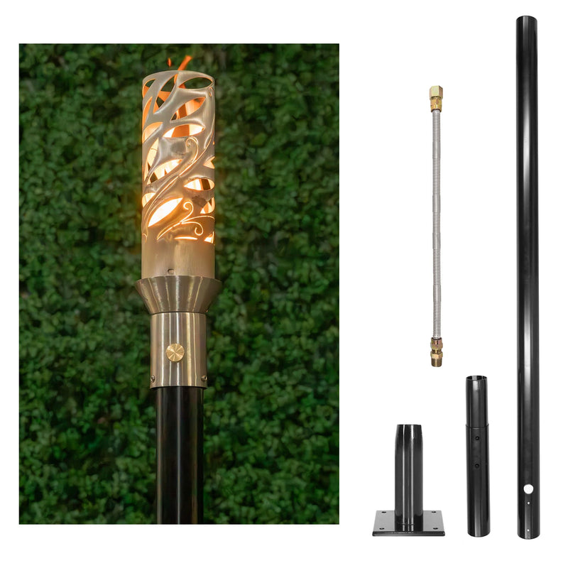 The Outdoor Plus Tiki Torch & Post Kit - Havana (OPT-TPK15)