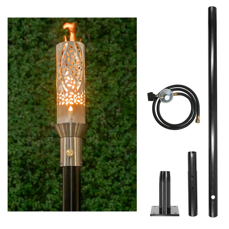 The Outdoor Plus Tiki Torch & Post Kit - Coral (OPT-TPK17)
