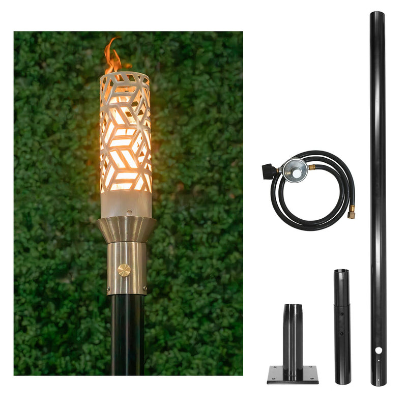 The Outdoor Plus Tiki Torch & Post Kit - Cubist (OPT-TPK19)