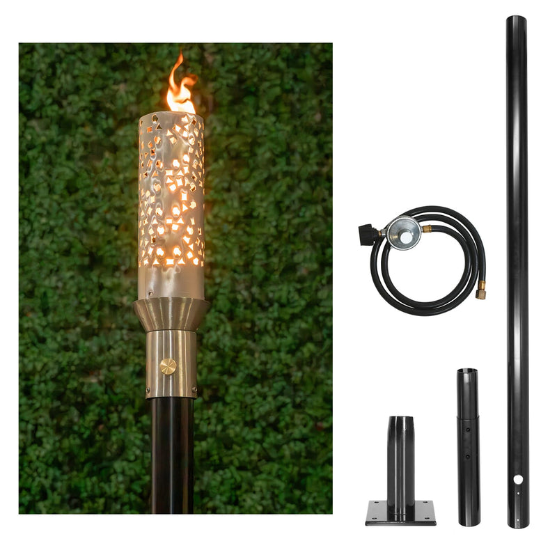 The Outdoor Plus Tiki Torch & Post Kit - Shotgun Blast (OPT-TPK22)