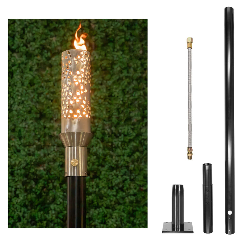 The Outdoor Plus Tiki Torch & Post Kit - Shotgun Blast (OPT-TPK22)