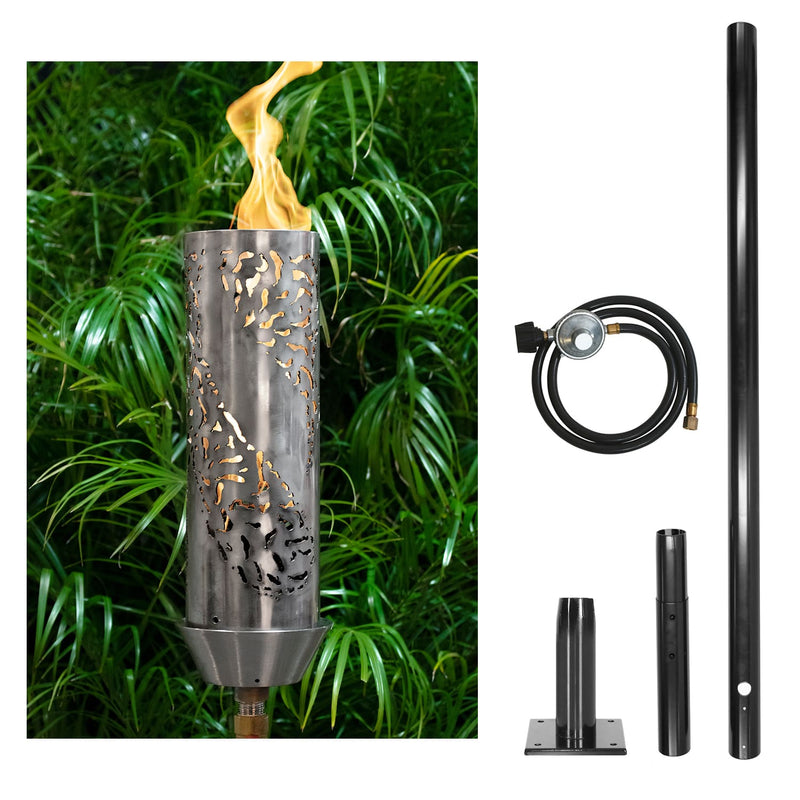 The Outdoor Plus Tiki Torch & Post Kit - Tiki Style (OPT-TPK25)