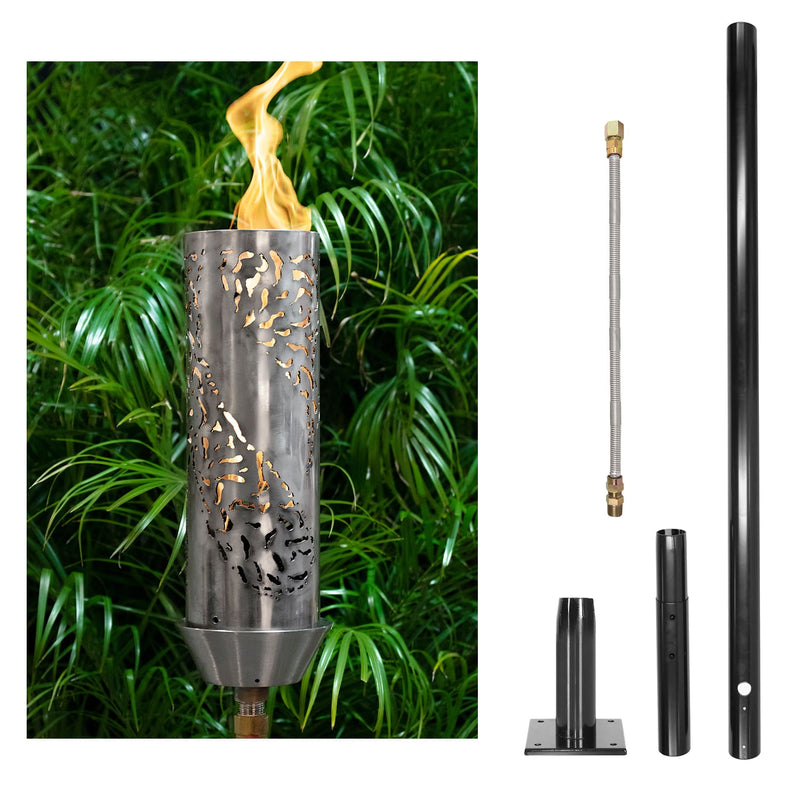 The Outdoor Plus Tiki Torch & Post Kit - Tiki Style (OPT-TPK25)
