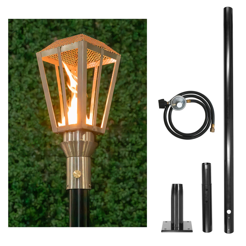 The Outdoor Plus Tiki Torch & Post Kit - Lantern (OPT-TPK6)