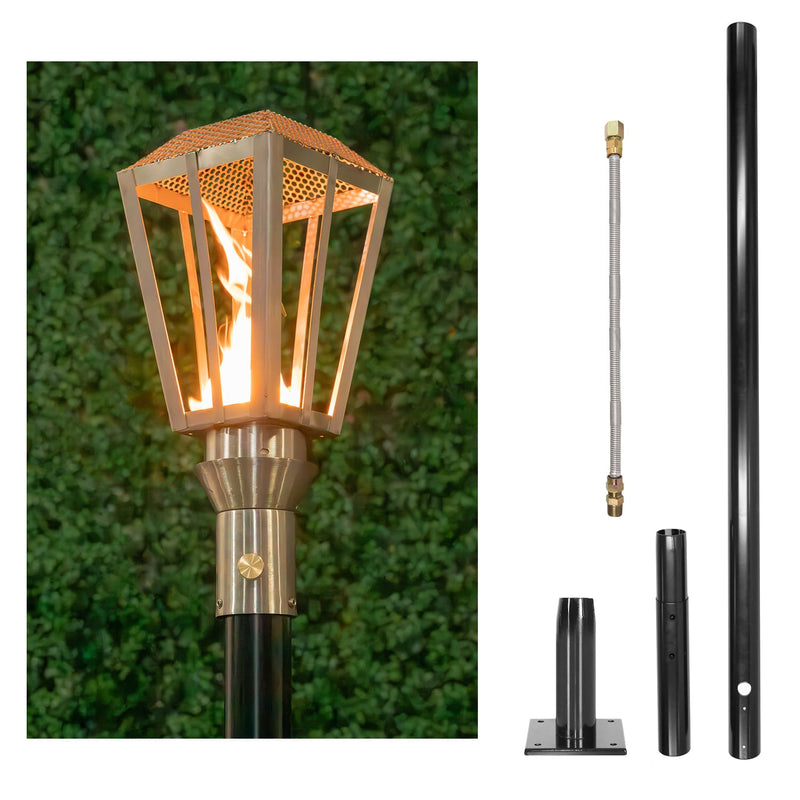 The Outdoor Plus Tiki Torch & Post Kit - Lantern (OPT-TPK6)