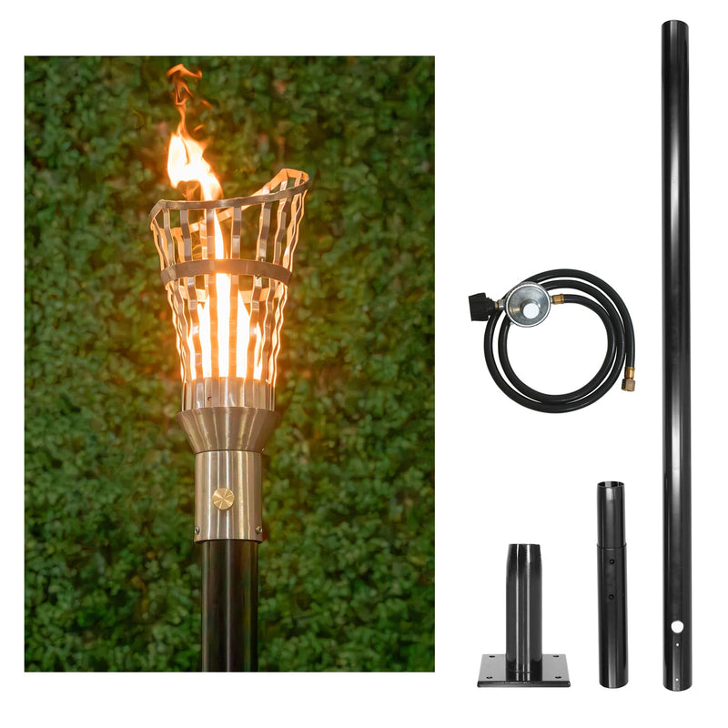 The Outdoor Plus Tiki Torch & Post Kit - Roman (OPT-TPK7)