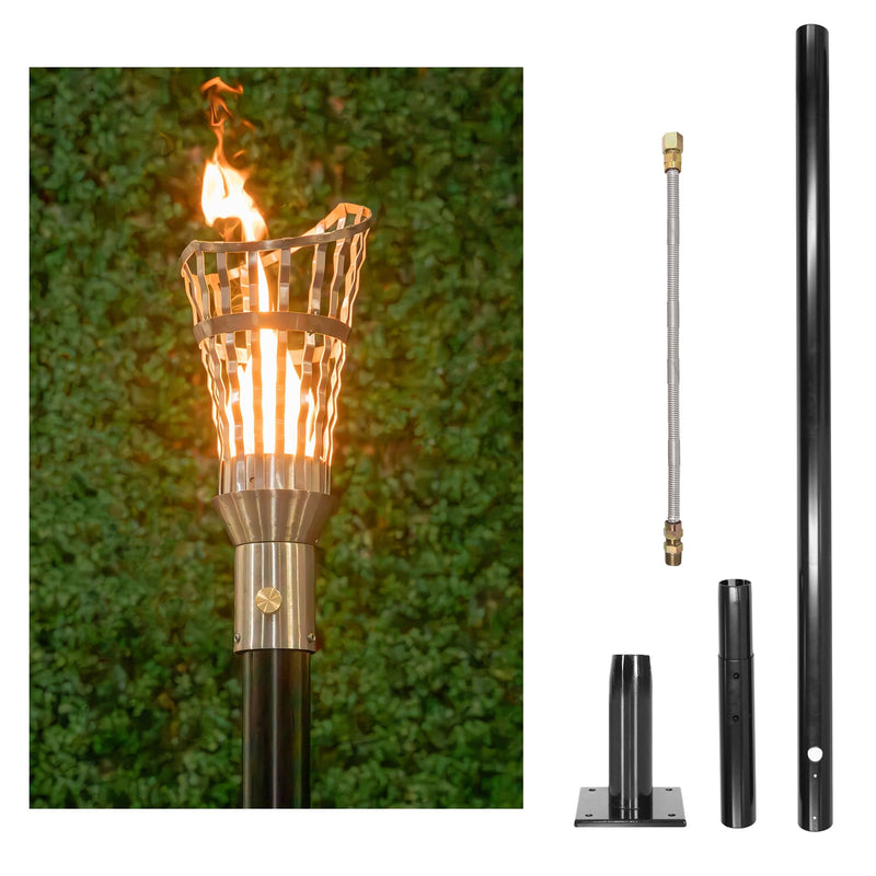The Outdoor Plus Tiki Torch & Post Kit - Roman (OPT-TPK7)