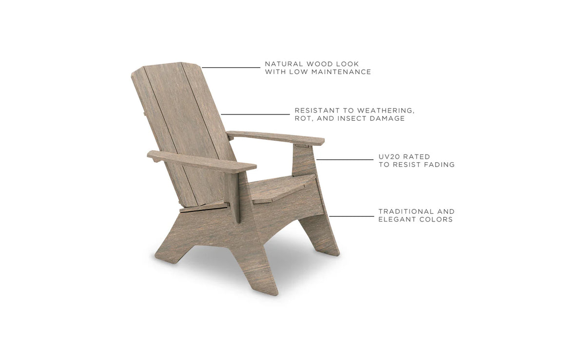 Ledge Lounger Mainstay Adirondack, Outdoor Lounge Chair, Modern Adirondack Chair