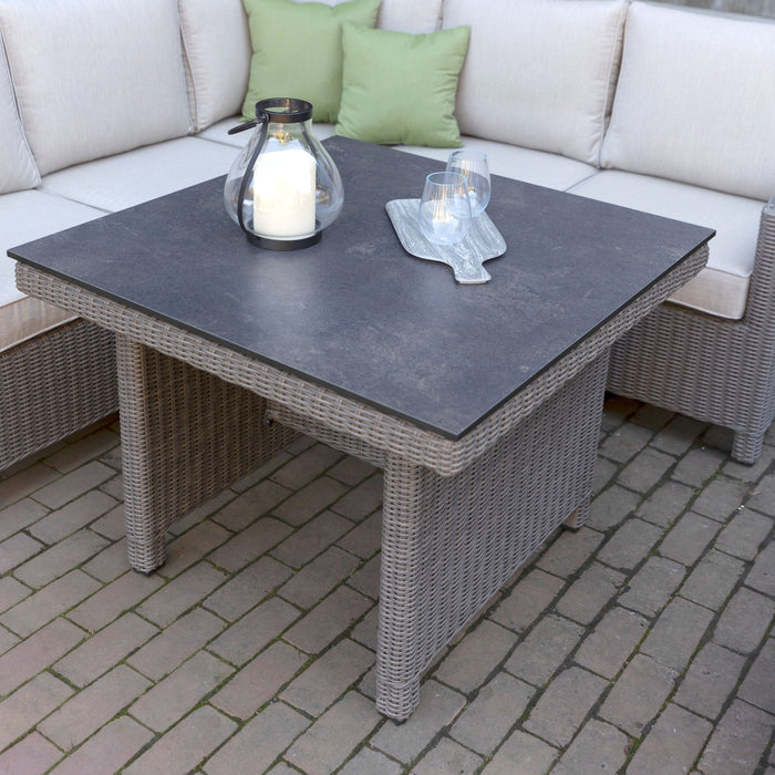 Palma Modular Wicker Corner Set with Swivel Glider
