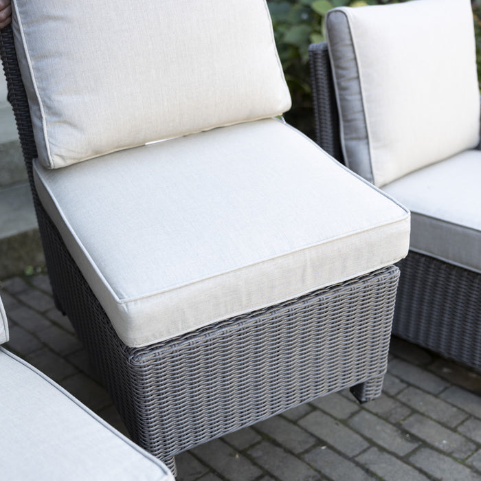 Palma Modular Wicker Corner Set with 37-inch Dining Table