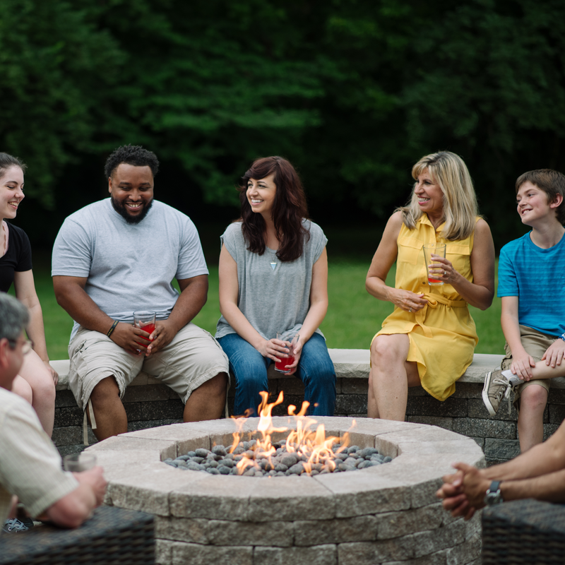 HPC Fire Round Bowl Fire Pit Insert - Electronic Ignition