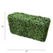 Two-tone green artificial boxwood hedge, 40" long.