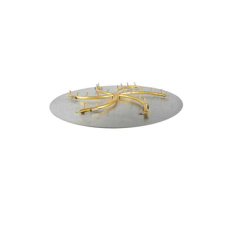 The Outdoor Plus Round Flat Pan & Triple S Bullet Burner - Fire Pit Insert