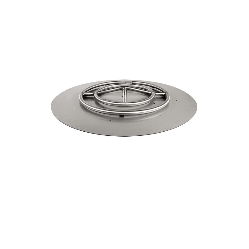 The Outdoor Plus Round Flat Pan & Round Stainless Steel Burner - Fire Pit Insert
