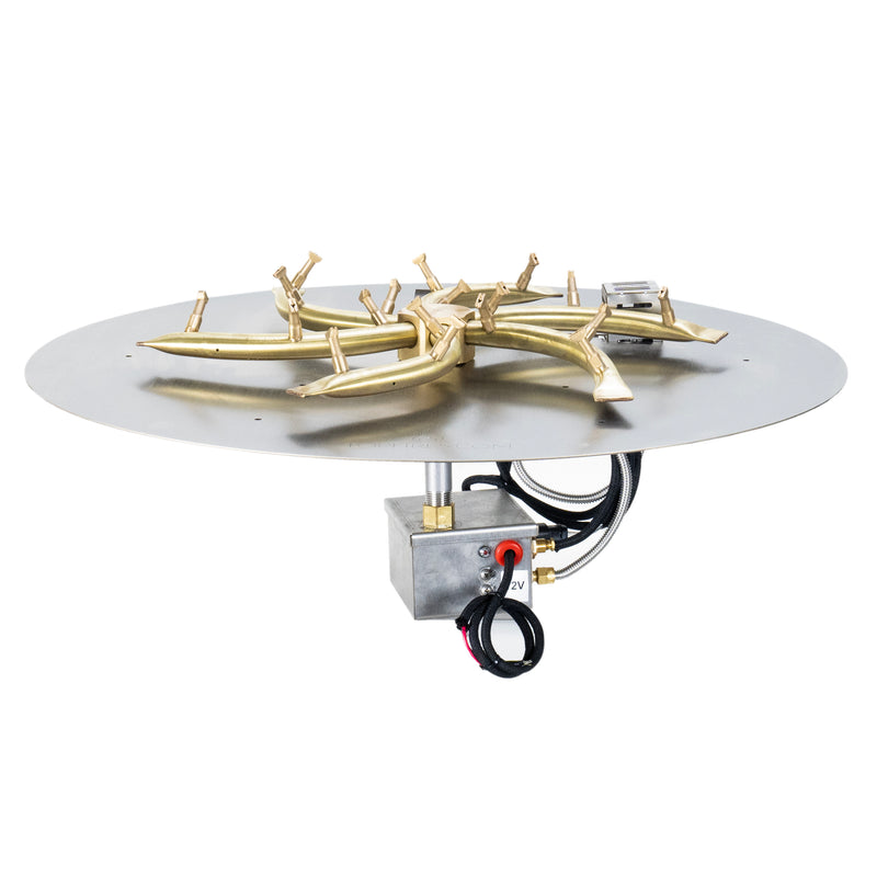 The Outdoor Plus Round Flat Pan & Triple S Bullet Burner - Fire Pit Insert