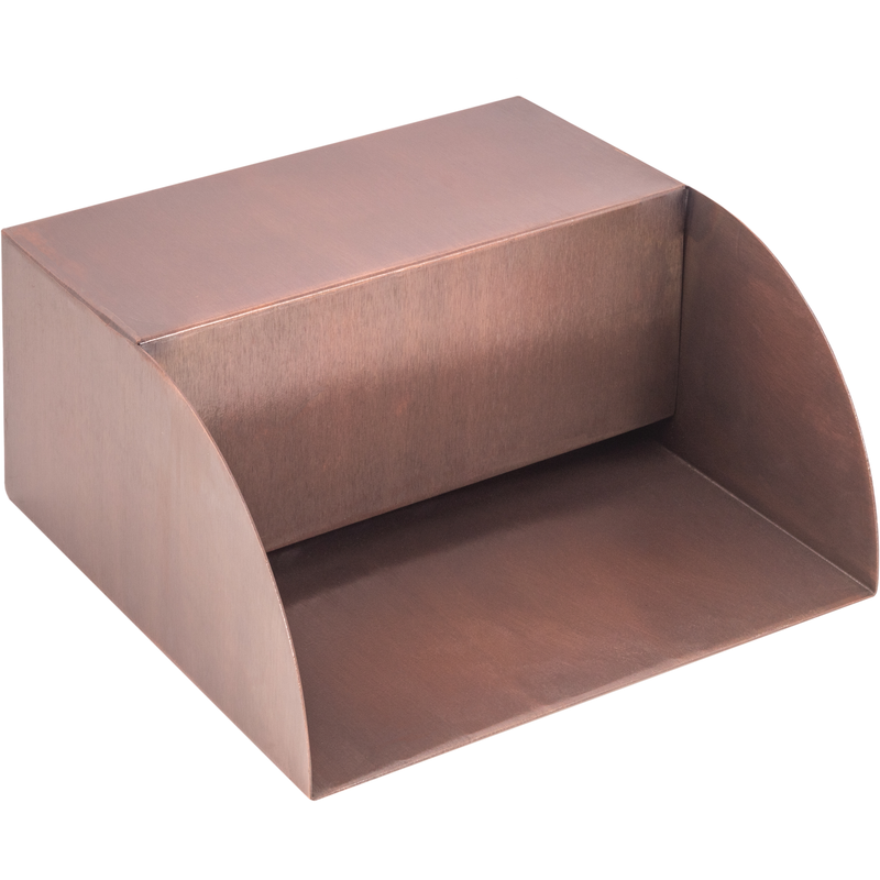 The Outdoor Plus Radius Water Scupper - Copper or Stainless Steel