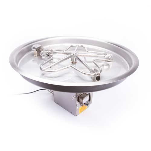HPC Fire Round Bowl Fire Pit Insert - Electronic Ignition
