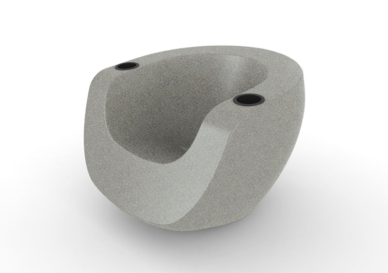 River Rock TenJam Moon Chair with Black cupholders