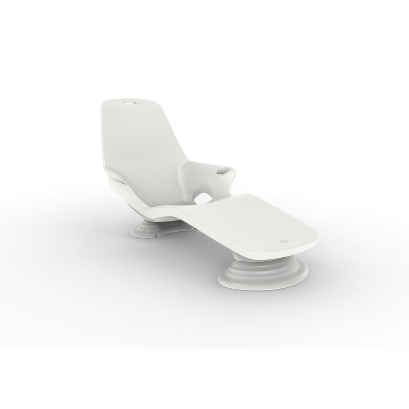 White TenJam Shayz Lounger with 4 in riser on a white background