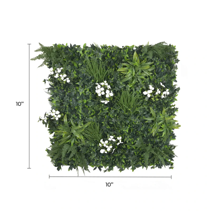 Sample Panel of Snowy White Artificial Vertical Garden (Small Sample) Commercial Grade UV Resistant