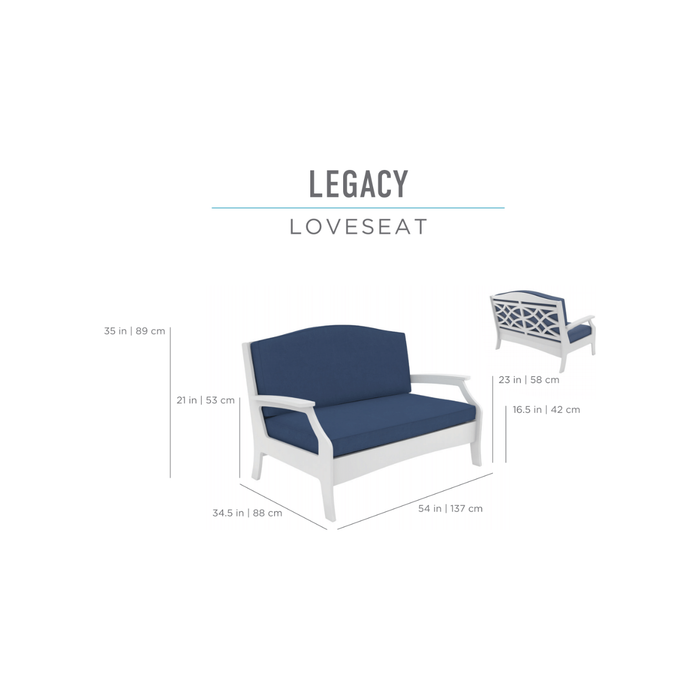 Ledge Lounger Legacy Loveseat, Deep Seat Sofa, Outdoor Sofa