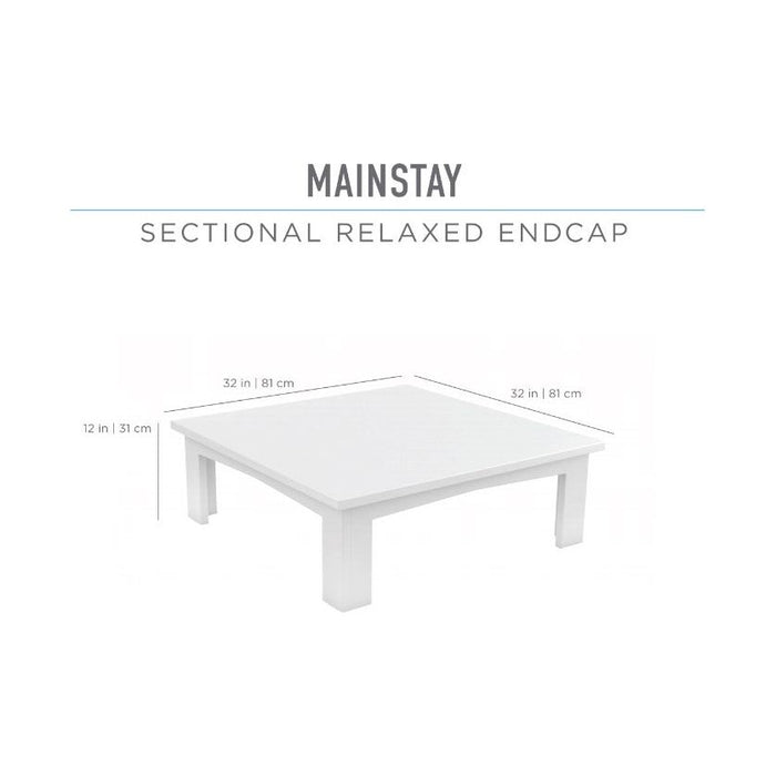 Ledge Lounger Mainstay Sectional Relaxed Endcap, Outdoor Sectional Piece