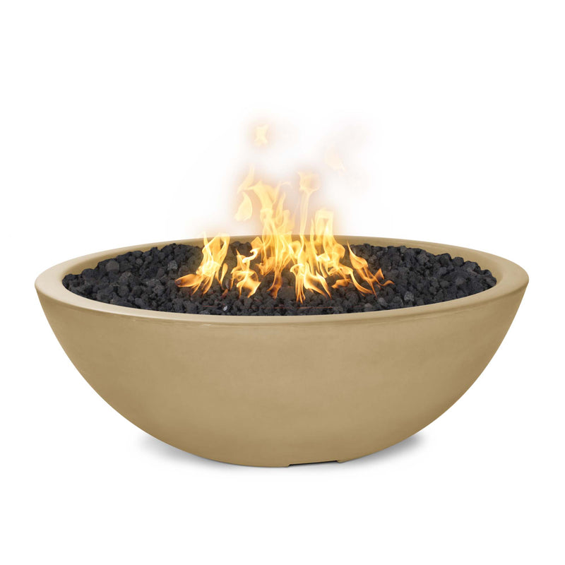 The Outdoor Plus 48" Sedona Round Concrete Fire Bowl - Narrow Ledge