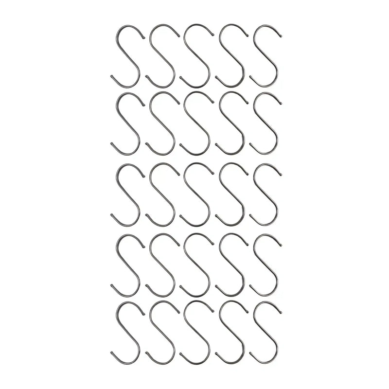 Stainless Steel Hanging S Hooks 4.72 inches X 2.36 inches 25 Pieces