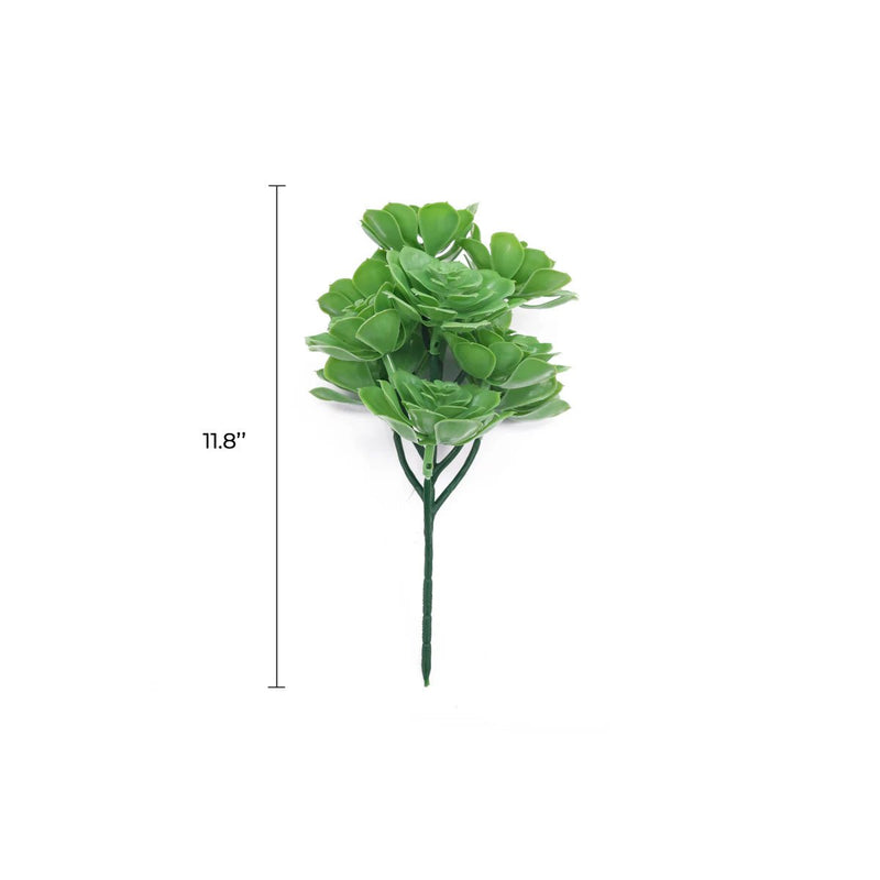 Set of 5 Faux Green Aeoniums Succulent Plants (11.8") UV Resistant