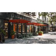 Shadowspec wall mounted umbrellas with Rust canopies