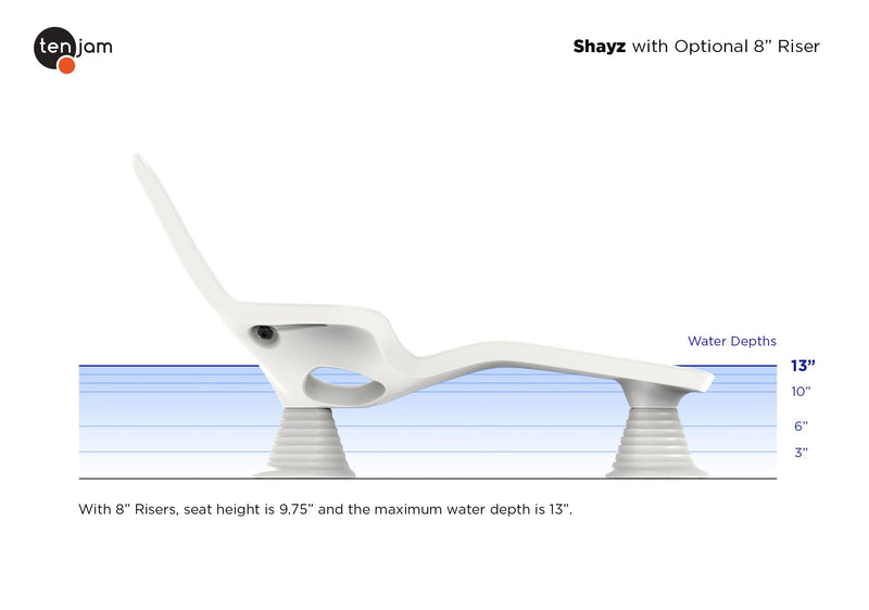 Risers for TenJam Shayz Lounger - 8 Inch Set