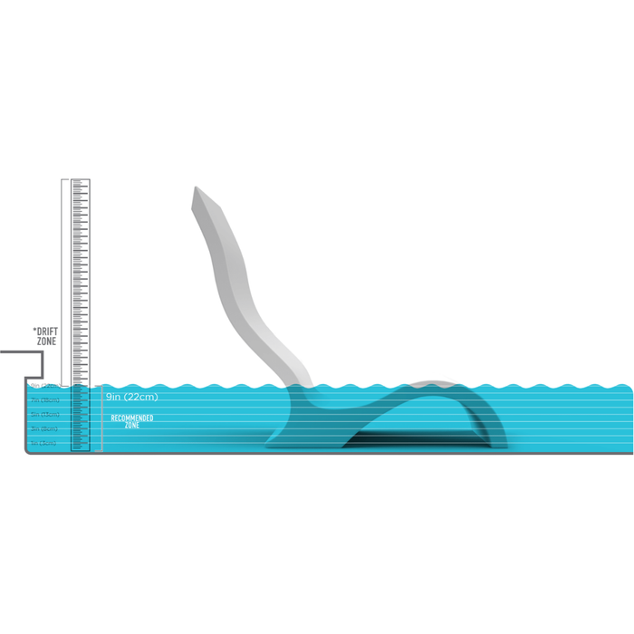 Water depth visualization image for the Ledge Lounger Signature Chair