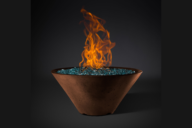 Slick Rock Concrete Conical RidgeLine Fire Bowl - Match Lit Ignition