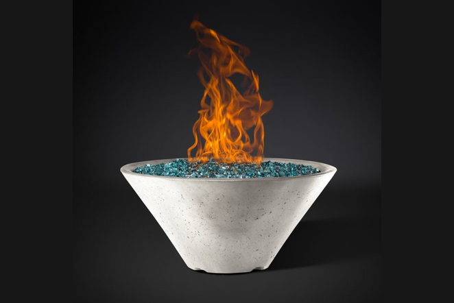 Slick Rock Concrete Conical RidgeLine Fire Bowl - Match Lit Ignition