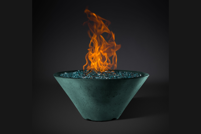 Slick Rock Concrete Conical RidgeLine Fire Bowl - Match Lit Ignition
