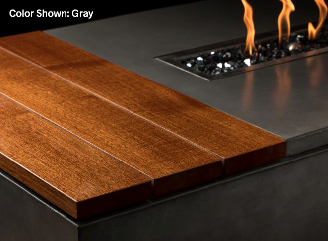 Slick Rock Concrete 48" Rectangular Oasis Fire Table