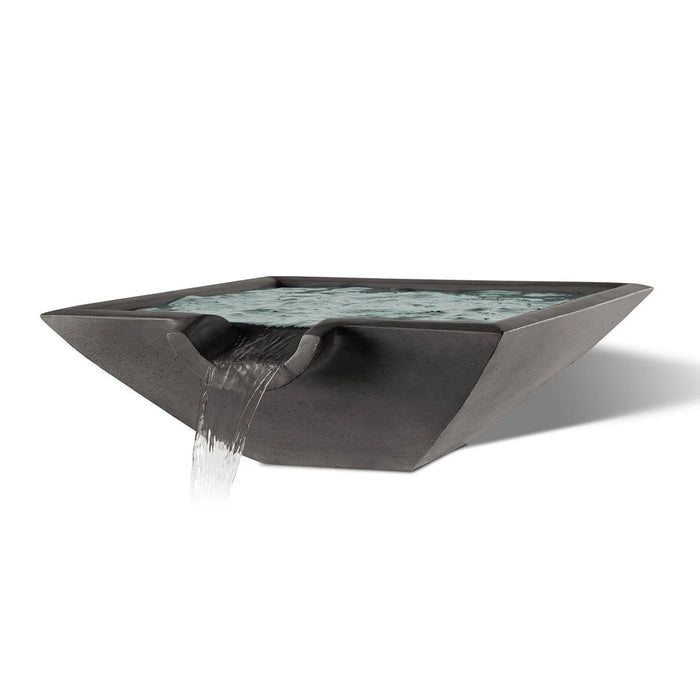 Slick Rock Concrete Square Camber Water Bowl