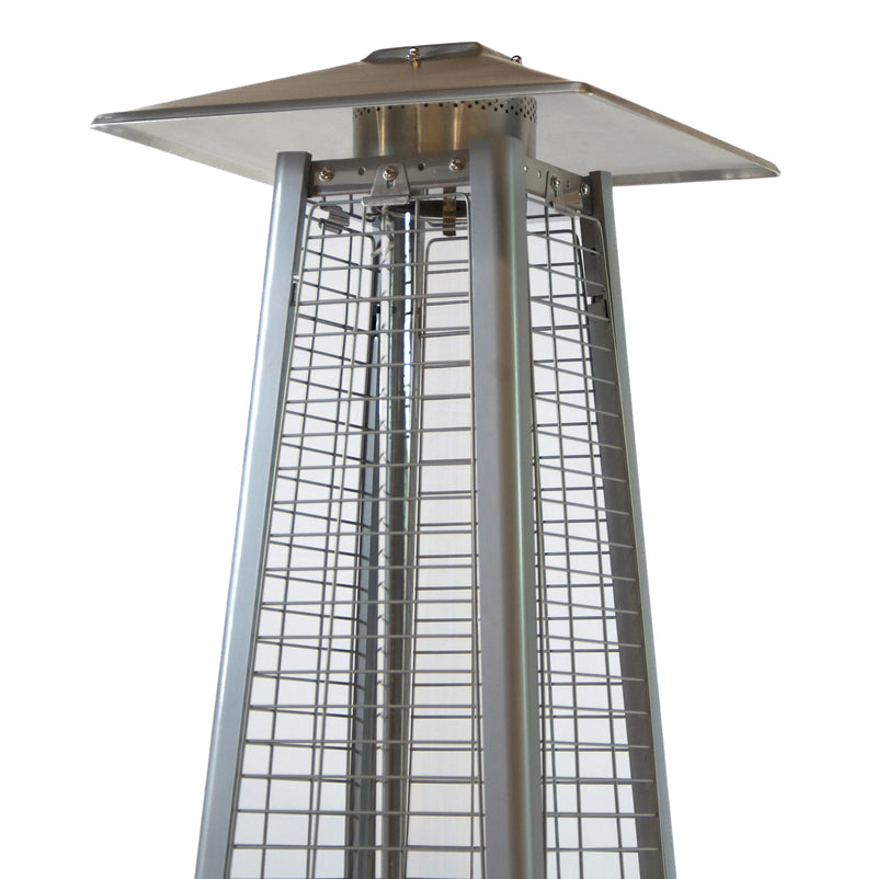 RadTec 89" Tower Flame Propane Patio Heater - Dark Brown Wicker (TF-WDB) | 41,000 BTU | Stylish Outdoor Heating