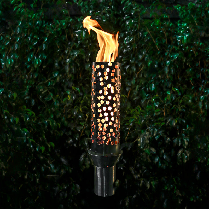 The Outdoor Plus Tiki Torch & Post Kit - Honeycomb (OPT-TPK14)