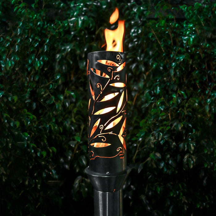 The Outdoor Plus Tiki Torch & Post Kit, Match Lit Ignition Fire Torch, Gas Fire Torch, Liquid Propane Fire Torch, Stainless Steel Fire Tiki Torch, Torch for Pathway Lighting