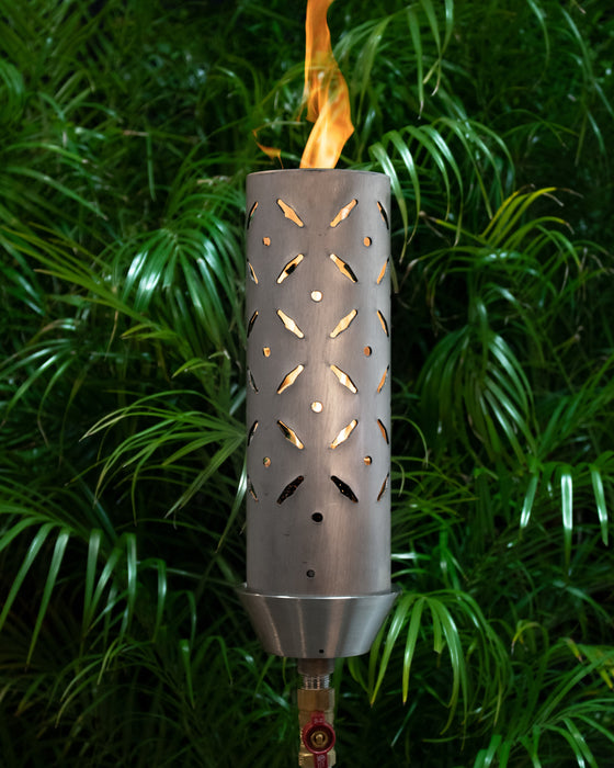 The Outdoor Plus Tiki Torch & Post Kit, Match Lit Ignition Fire Torch, Gas Fire Torch, Liquid Propane Fire Torch, Stainless Steel Fire Tiki Torch, Torch for Pathway Lighting