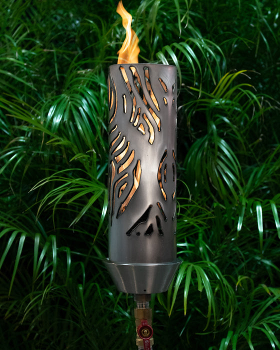 The Outdoor Plus Tiki Torch & Post Kit, Match Lit Ignition Fire Torch, Gas Fire Torch, Liquid Propane Fire Torch, Stainless Steel Fire Tiki Torch, Torch for Pathway Lighting