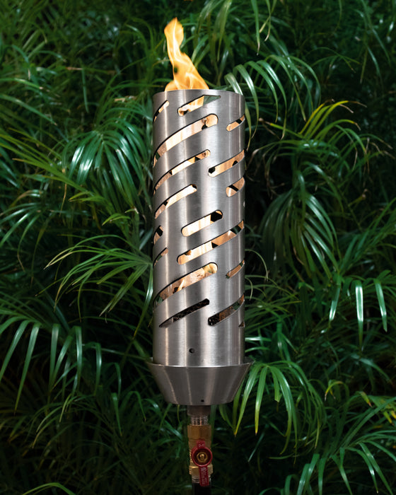 The Outdoor Plus Tiki Torch & Post Kit, Match Lit Ignition Fire Torch, Gas Fire Torch, Liquid Propane Fire Torch, Stainless Steel Fire Tiki Torch, Torch for Pathway Lighting