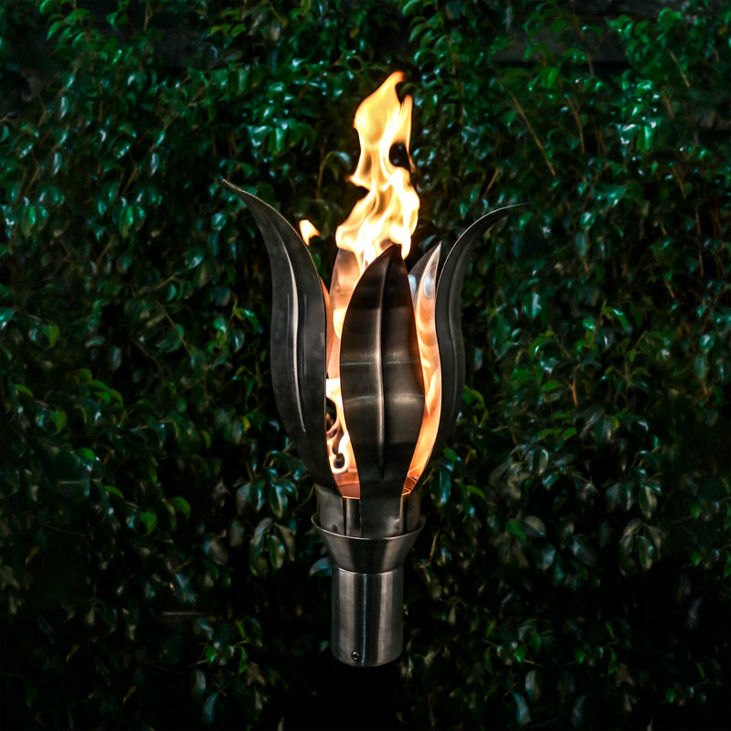 The Outdoor Plus Tiki Torch & Post Kit - Flower (OPT-TPK8)