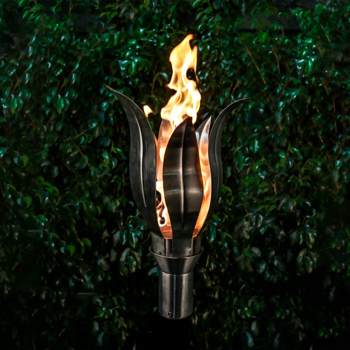 The Outdoor Plus Tiki Torch & Post Kit, Match Lit Ignition Fire Torch, Gas Fire Torch, Liquid Propane Fire Torch, Stainless Steel Fire Tiki Torch, Torch for Pathway Lighting